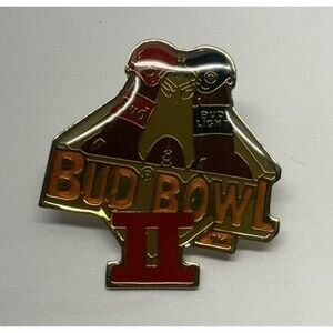 Bud Bowl II Vintage NFL Super Bowl Collectible Enamel Pin